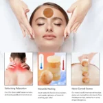 4PCS Hot Stone Therapy Hydrotherapy Massage Oval Natural Himalayan Salt Pink Crystal Hot Stone Promotes Blood Circulation - Image 4