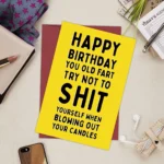 1pcs, Funny Happy Birthday Card,Anniversary Year Old Card,Happy Birthday Card for Him Husband Boyfriend Girlfriend Wife Her - Image 3