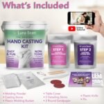 Luna Bean Hand Casting Kit – The Original Hand Mold Kit for Couples – Valentines Day Gifts for Her and Him - Anniversary Engagement Gifts for Women Men Mom Wife Boyfriend...