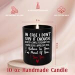 TEEZWONDER Valentines Day Gifts for Her Him - Long Lasting Vanilla Lavender Candle 10 Oz - Romantic Anniversary Wedding Birthday Valentines Gifts for Women Men, Girlfriend...