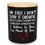 TEEZWONDER Valentines Day Gifts for Her Him - Long Lasting Vanilla Lavender Candle 10 Oz - Romantic Anniversary Wedding Birthday Valentines Gifts for Women Men, Girlfriend...