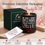 TEEZWONDER Valentines Day Gifts for Her Him - Long Lasting Vanilla Lavender Candle 10 Oz - Romantic Anniversary Wedding Birthday Valentines Gifts for Women Men, Girlfriend...