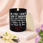 TEEZWONDER Valentines Day Gifts for Her Him - Long Lasting Vanilla Lavender Candle 10 Oz - Romantic Anniversary Wedding Birthday Valentines Gifts for Women Men, Girlfriend...