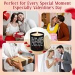 TEEZWONDER Valentines Day Gifts for Her Him - Long Lasting Vanilla Lavender Candle 10 Oz - Romantic Anniversary Wedding Birthday Valentines Gifts for Women Men, Girlfriend...