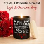 TEEZWONDER Valentines Day Gifts for Her Him - Long Lasting Vanilla Lavender Candle 10 Oz - Romantic Anniversary Wedding Birthday Valentines Gifts for Women Men, Girlfriend...