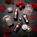 Valentine's Day Gift Basket for Her - Exotic Rose & Spa Bath & Body Set for Women, Anniversary & Birthday Gift with Body Scrub, Bubble Bath, Lotion & More