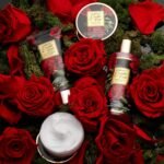 Valentine's Day Gift Basket for Her - Exotic Rose & Spa Bath & Body Set for Women, Anniversary & Birthday Gift with Body Scrub, Bubble Bath, Lotion & More