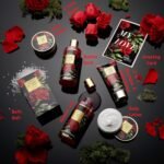 Valentine's Day Gift Basket for Her - Exotic Rose & Spa Bath & Body Set for Women, Anniversary & Birthday Gift with Body Scrub, Bubble Bath, Lotion & More