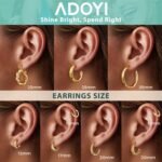 Valentines Day Gifts for Her - Adoyi 9 Pairs Gold Hoop Earrings Set for Womens Twisted Huggie Hoops Earrings 14K 18K Gold Plated for Girls Valentines Mother's Day Birthday Gifts...