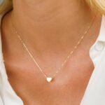 Valentines Gifts for Kids Teen Girls - Dainty 14K Gold/Silver Plated Cute Heart Handmade Disc Circle Bee Choker Adjustable Necklace for Her Women Teenage Girl Trendy Jewelry