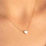 Valentines Gifts for Kids Teen Girls - Dainty 14K Gold/Silver Plated Cute Heart Handmade Disc Circle Bee Choker Adjustable Necklace for Her Women Teenage Girl Trendy Jewelry