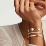 Womens Stackable Floral Gold Bracelets - 3Pcs 18K Gold Plated Bracelet,Stainless Steel Bangle Bracelets Non Tarnish, Gold Bracelet Set Trendy Jewelry,Christmas Valentines...
