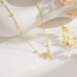 Yoosteel Valentines Gifts for Kids Teen Girls Her - Valentines Day Necklace 14K-Gold-Plated Dainty Bow Necklaces Cute Choker Small Tiny Bow Pendant Necklace Trendy Jewelry Gift...