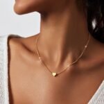 Zeffy Dainty Gold Heart Necklace for Women Trendy 14K Gold/Silver Plate Cute Heart Pendant Choker Necklaces Gold Love Heart Chain Necklace for Women Dainty Gold Jewelry Gifts...