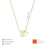 Zeffy Dainty Gold Heart Necklace for Women Trendy 14K Gold/Silver Plate Cute Heart Pendant Choker Necklaces Gold Love Heart Chain Necklace for Women Dainty Gold Jewelry Gifts...