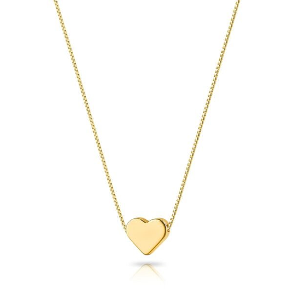 Zeffy Dainty Gold Heart Necklace for Women Trendy 14K Gold/Silver Plate Cute Heart Pendant Choker Necklaces Gold Love Heart Chain Necklace for Women Dainty Gold Jewelry Gifts...